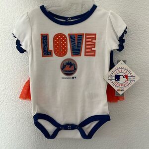 Genuine Merchandise New York Mets Infant LOVE Bodysuit & Skirt Set 0-3 M